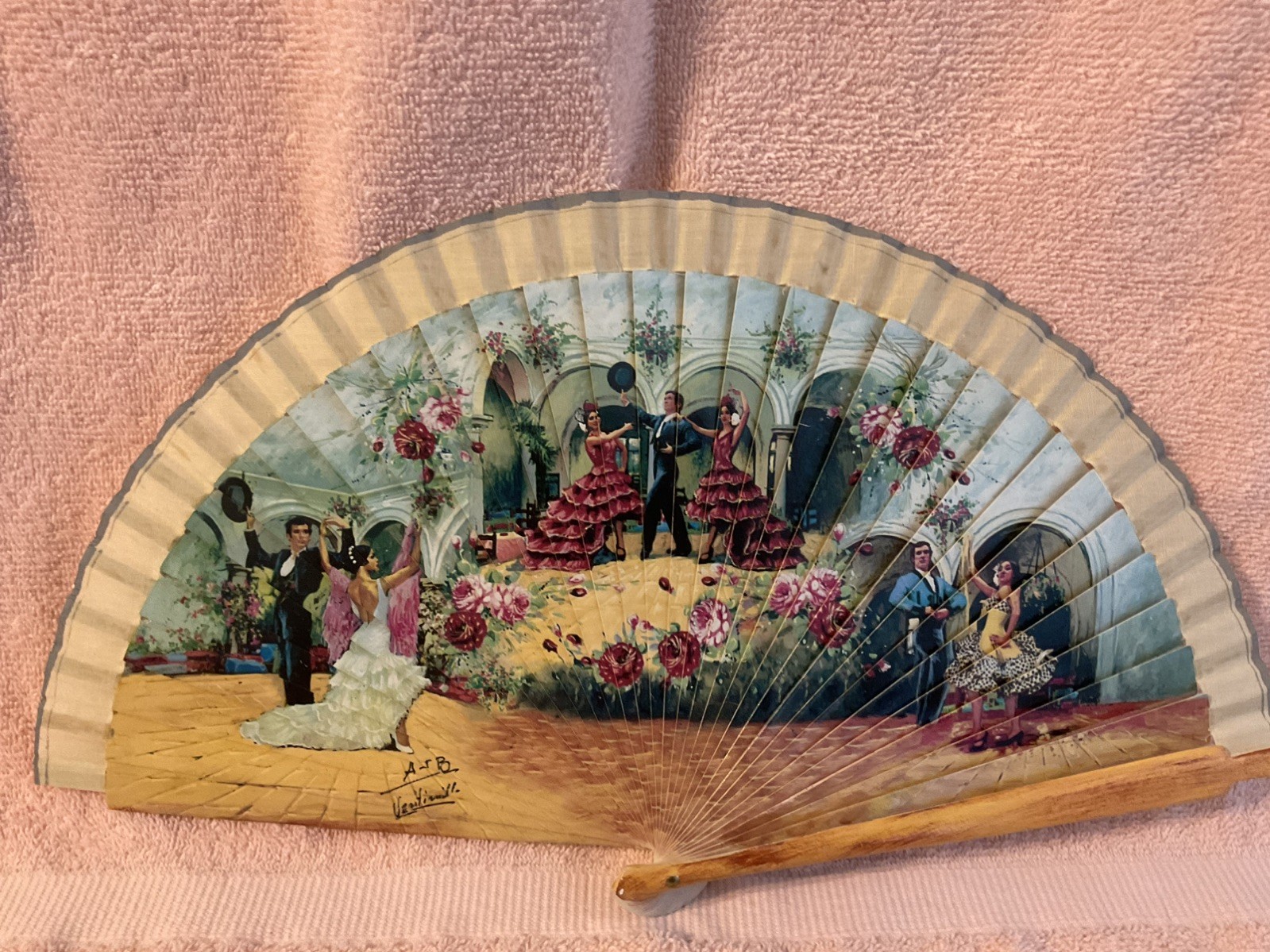 Abanico Flamenco De España, Nuevo En Caja