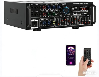 HiFi Stereo Verstärker Bluetooth 5.0 Karaoke FM USB 2000 W SUNBUCK
