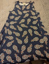 Loft Outlet Small Blue Pineapple Dress