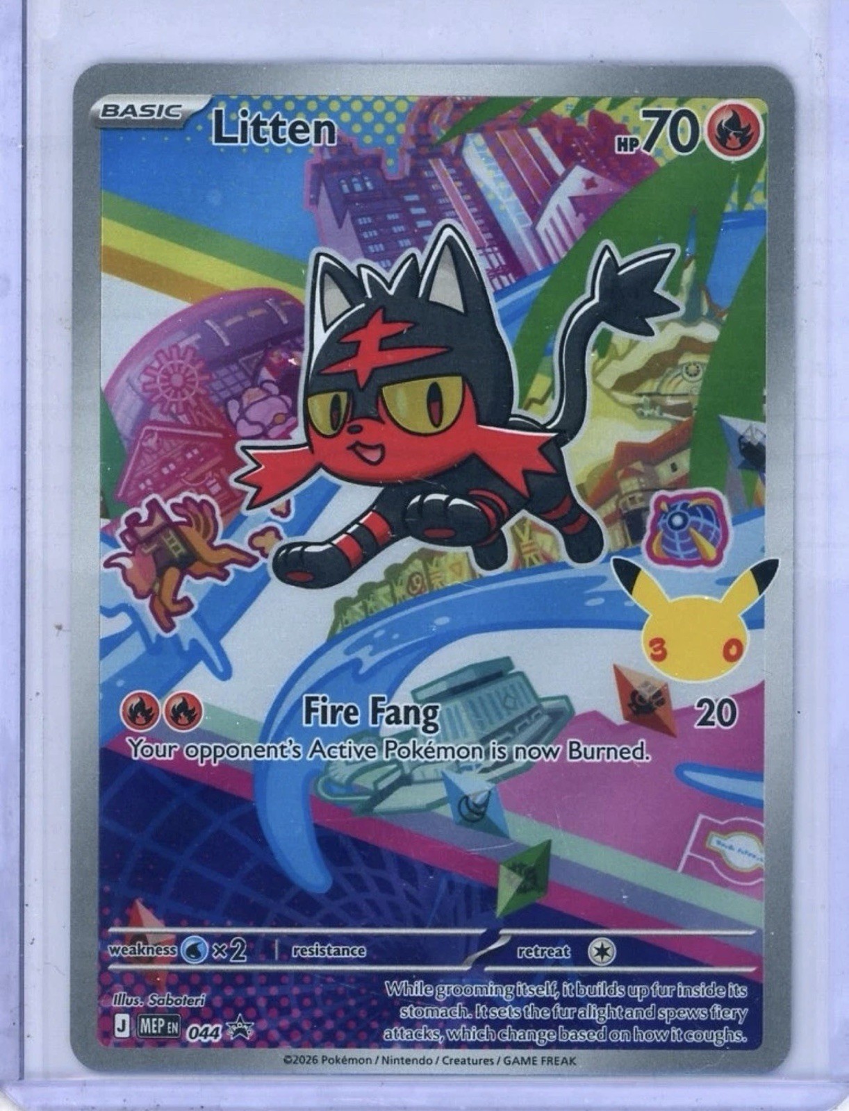 Litten 044 Me: Mega Evolution Promo Holo