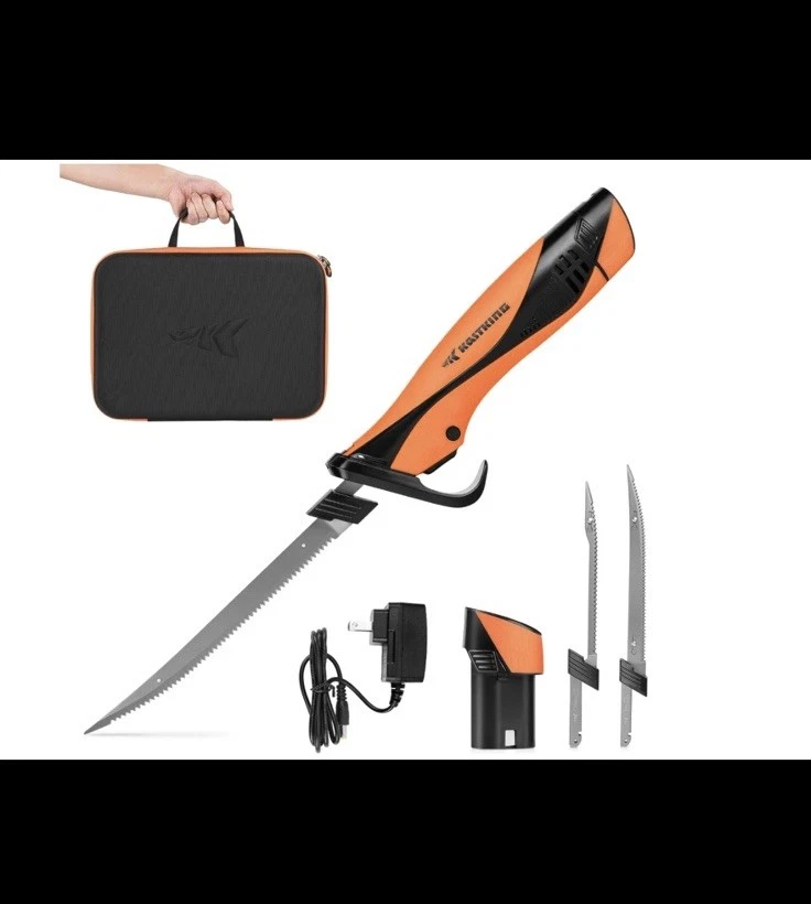 KastKing Speed Demon Pro Fillet Knife Cordless 7"+ 9" Blades + Case - Open Box