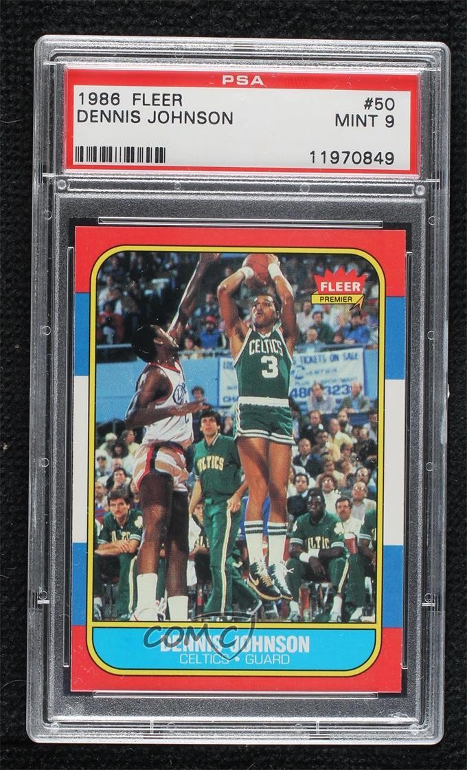 1986-87 Fleer Dennis Johnson #50 PSA 9 MINT HOF 0s4a
