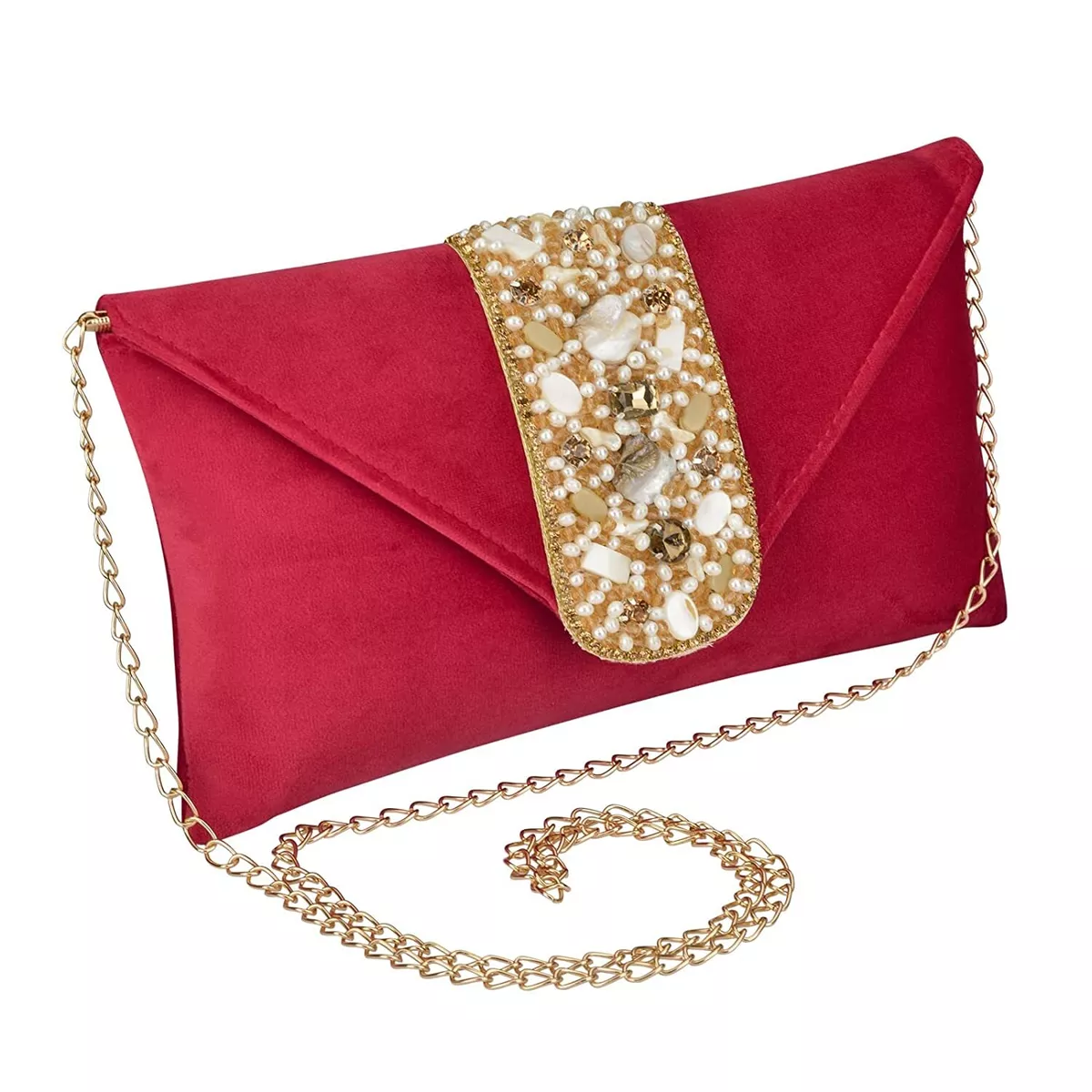 MYLONI Women Faux Suede Evening Bags Rhinestone Envelope Clutch Purse  Cocktail Prom Handbag Wedding Purses Party Bag (Rust red): Handbags:  Amazon.com