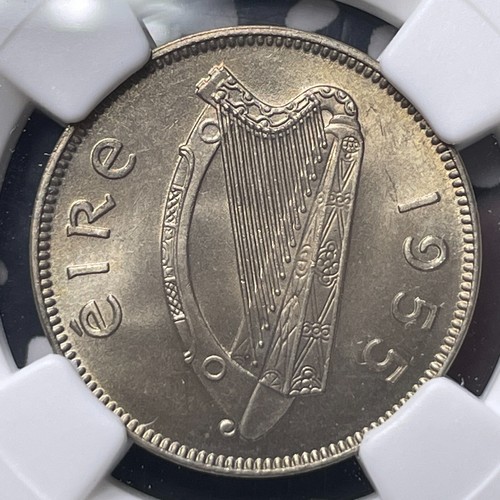 1955 Ireland 6 Pence Sixpence NGC MS65 Lot#G8957 Gem BU! - Picture 2 of 3