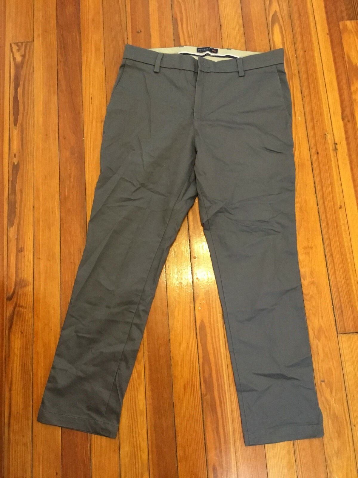 Dockers Slim Flex Comfort Signature Khaki Pants Gray … Gem