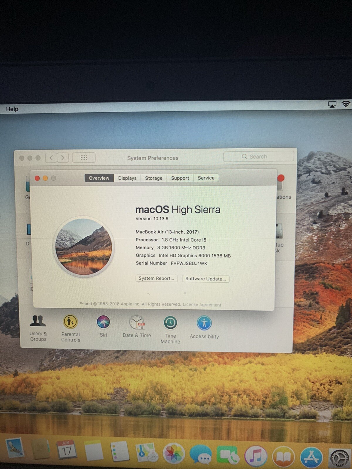 Apple Macbook Air 13 3 Laptop Mqd32ll A June 2017 Silver Ebay