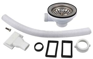 Details About Kitchen Sink 90mm Basket Strainer Waste Kit With Overflow Pyramis Uk Quality