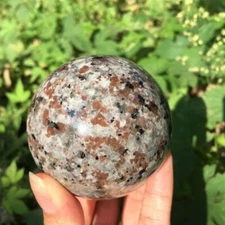 1PC 50mm+ Natural Yooperlite Sphere Quartz Specimen Reiki Heal Divination 260g+