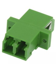 LC APC Duplex Single Mode Flange Fiber Optical Coupler Adapter Connector Green