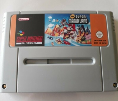 New Super Mario Land Pal Eu Snes Super Nintendo World Brother Rom Hack Game Cart Ebay