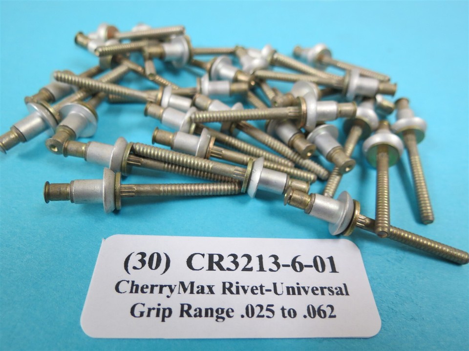 Cr3213 Rivet CR3213-6-01 CherryMax 3/16” Universal Head Blind Rivet Grip .025 to ...