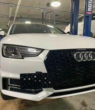 Front Tow Hook License Plate Mount Bracket For Audi A4 S line 2017-2019 ( B9 )