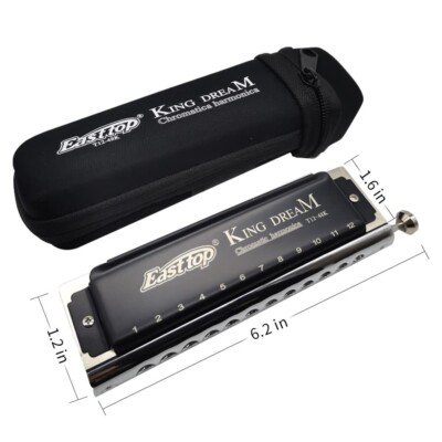 EASTTOP Chromatic Harmonica Key C 12Hole 48Tone T1248K Mouth Organ Harmonica DE