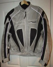 Nitro Racing Sport Bike Jacket Silver/Black XL Style RN109869