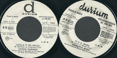 45 GIRI DAMEN SUMMER / UMBERTO BINDI    COULD IT BE MAGIC // IO E IL MARE