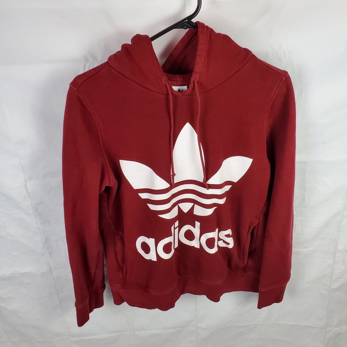 Adidas Hoodie Women's Small Red Originals Adicolor Trefoil