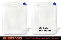 2 Kanister Wasserkanister 10L Mit Hahn Camping Outdoor Reise Wohnmobil Garten