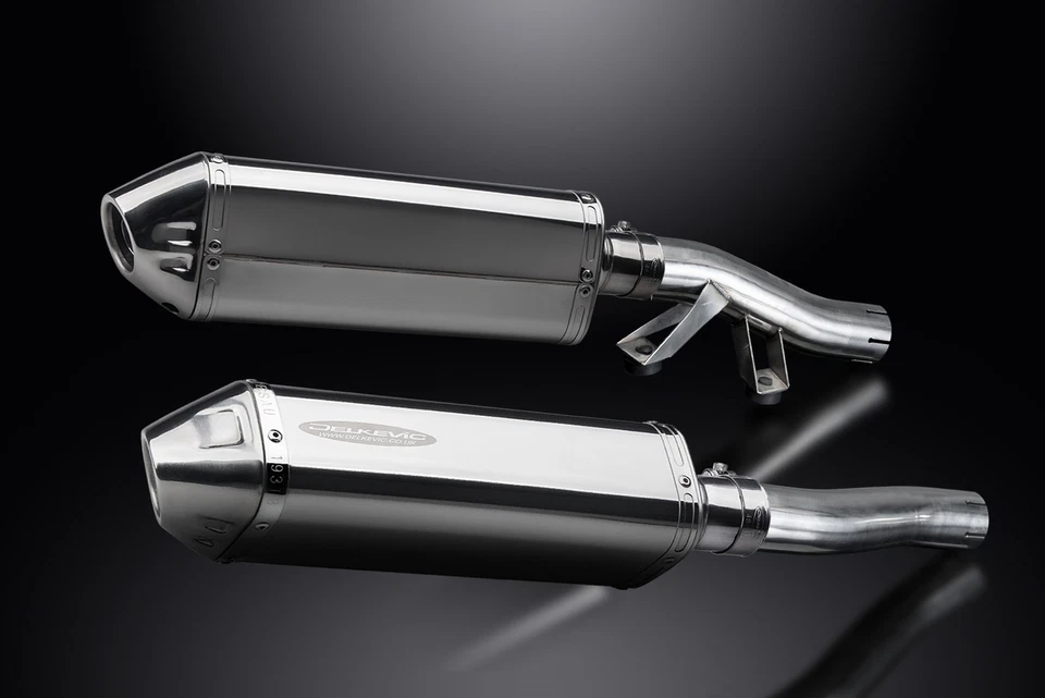 Kawasaki Concours ZG1000 86-06 Slip On 13" TriOval Stainless Exhaust Muffler Kit - Image 2 of 4