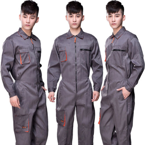 Mens Workwear Repair Overalls Suit Coveralls Mechanics Boilersuit Long Rompers - Picture 1 of 13