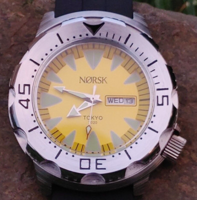Sea Monster Watch, Norsk, Norway Tokyo Olympics Diver, Citizen quartz -  Yellow