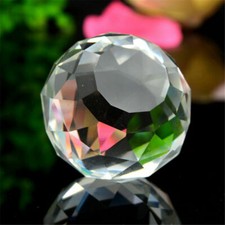 Clear Cut Crystal Sphere 40mm Faceted Gazing Ball Home Decor