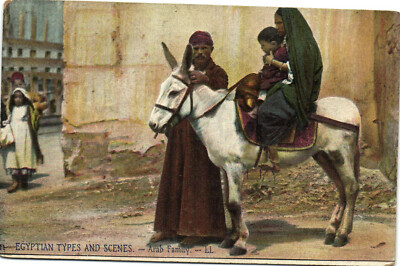 PC ÄGYPTEN, ARABISCHE FAMILIE, alte Postkarte (b35191)