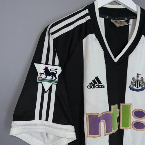 NEWCASTLE UNITED 2001/2003 HOME FOOTBALL SHIRT JERSEY ADIDAS SIZE L #9 SHEARER - Picture 7 of 9