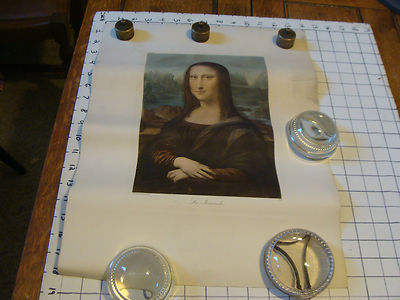Vintage POSTER: 14 X 19'' MONA LISA, LA FOCANDE undated