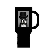 Stay Pawsitively Perky with Our 40oz Boston Terrier Coffee Tumbler     