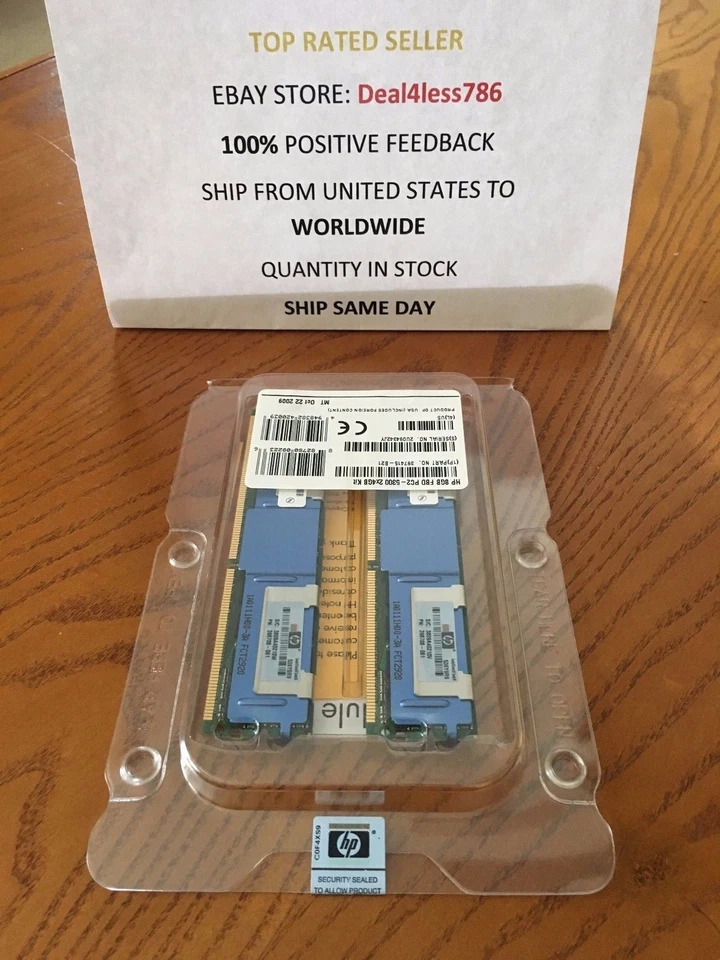 397415- B21-HP 8GB (2X4GB) PC2-5300F MEM KIT***BRAND NEW *** - Image 3 of 4