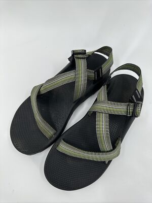 CHACO Mens Green Classic Sandals Black Adjustable Strap  display picture 2