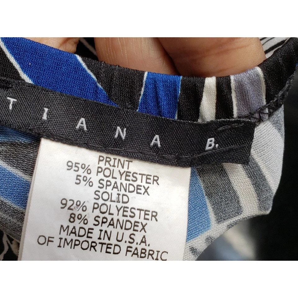 Tiana B. Long Maxi Dress Womens Size XL Black & White Sweetheart Neck Sleeveless - Image 3 of 4