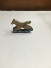 Vintage dollhouse miniature painted wood rocking horse heart motif