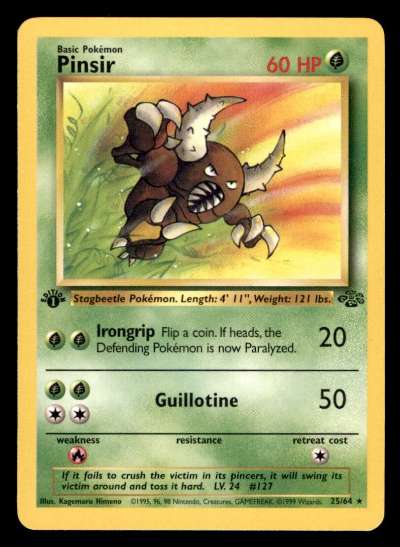 1999 Pokemon Jungle 1st Edition #25 Pinsir NM/MT *d2