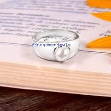 Fresh water Pearl Gemstone with 925 Sterling Silver Ring For Men's 8901 