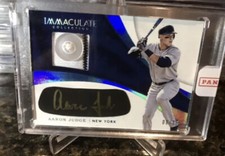 2017 Immaculate Jersey BUTTON RPA RC Rookie Aaron Judge GOLD SP /15 Auto 62 HR
