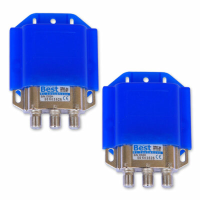 2 x BEST DiSEqC Digital Full hd Schalter 2x1 2/1 B.E.S.T HDTV Switch 3D