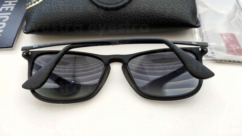 Ray-Ban Chris Polarised Sunglasses RB4187 622/T3 54mm Black Frame Grey Gradient - Picture 3 of 6