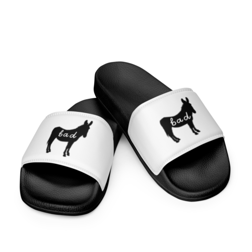 Bad Ass Funny Donkey Slides for Men - Bad Ass Donkey Men's Sandals - Picture 1 of 10