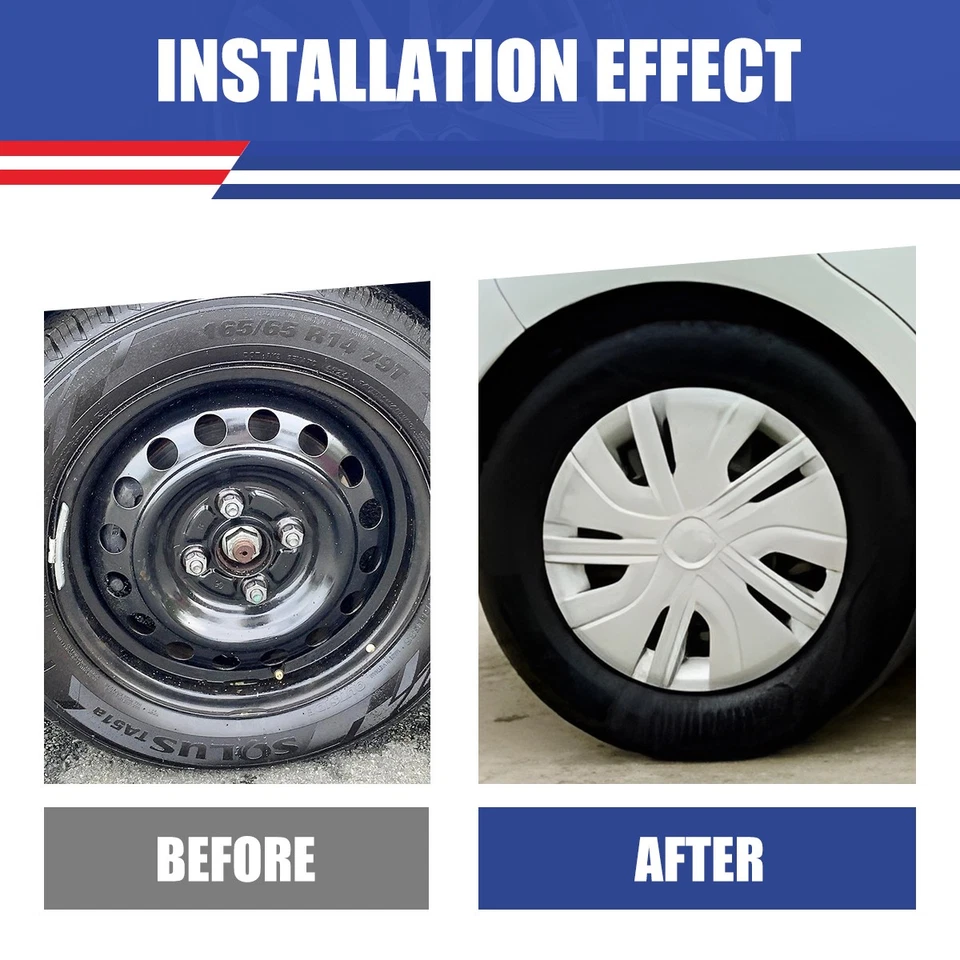 NUEVO Juego de Tapacubos para Mitsubishi Mirage 2014-2025 Premium Réplica 14" Cubierta de Rueda Foto 4 de 4