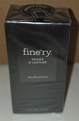  Fine ry Men's Eau De Parfum Cologne Smoke & Leather Finery 2 fl oz New Sealed