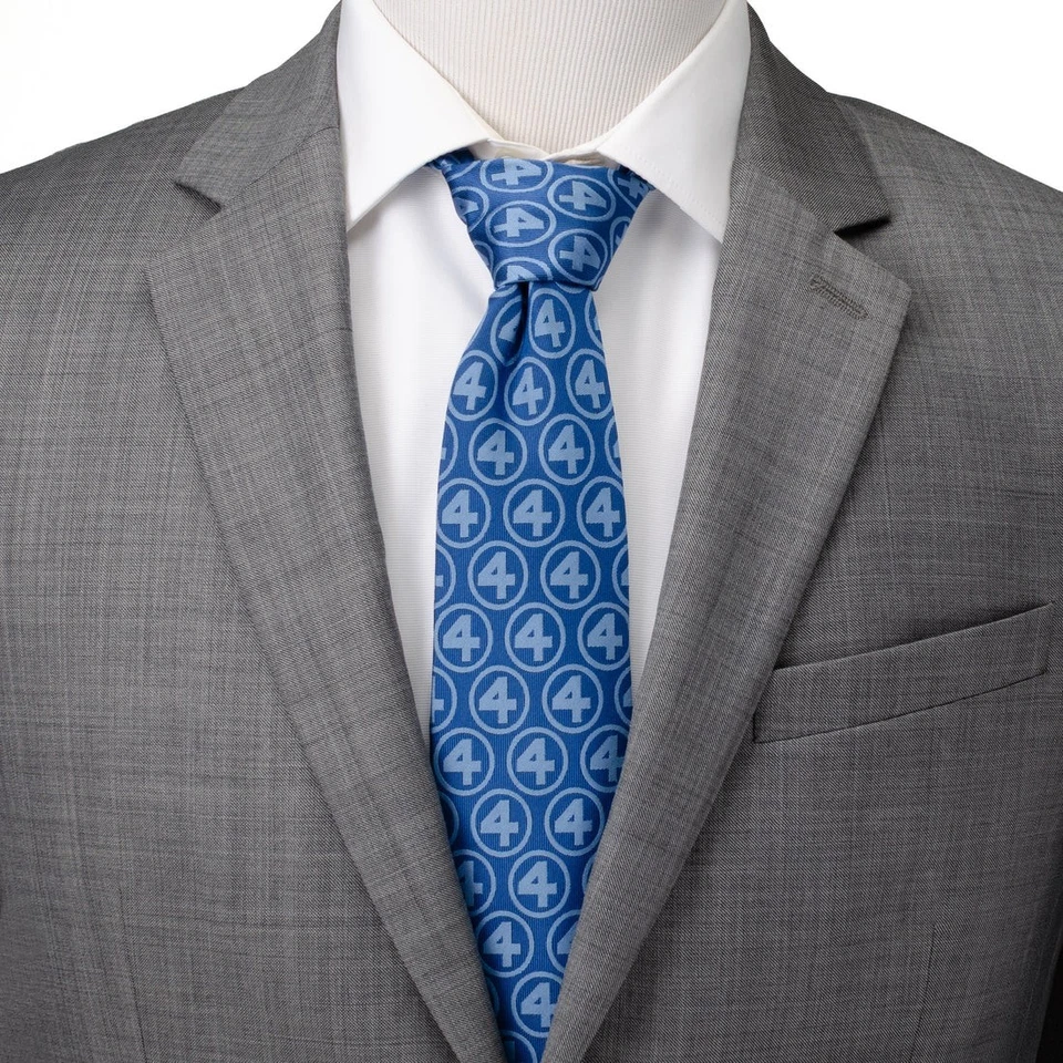 Corbata azul para hombre Marvel Fantastic Four Foto 2 de 4