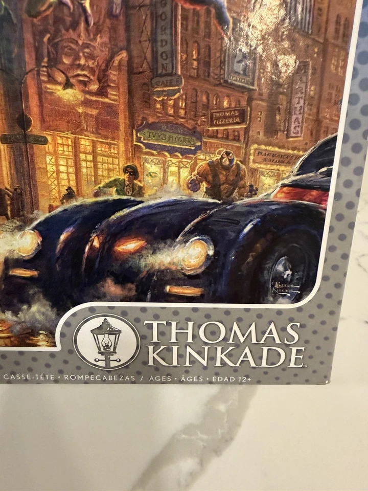 Póster arte rompecabezas DC BATMAN de Thomas Kinkade El Caballero Oscuro salva Gotham City Foto 4 de 4