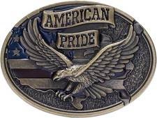 Western Belt Buckle American Pride Flag Eagle Cowboy Men Women Rodeo Country