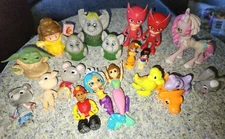 Lot Of 20 Toy Figurines  Shopkins, Calico Critters, PJ Masks  Little People,...