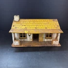Vintage MARX  BAR-M-RANCH - Western Ranch Set Tin Toy Litho Cabin w/ Chimney