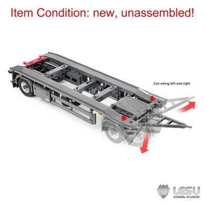 Metal1/14 RC Trailer A0065 KIT Front Wheel Steerable for LESU Roll on off Dumper