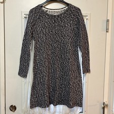 Lou Grey Women’s Size Small Navy Heathered Long Sleeve Knit Dress