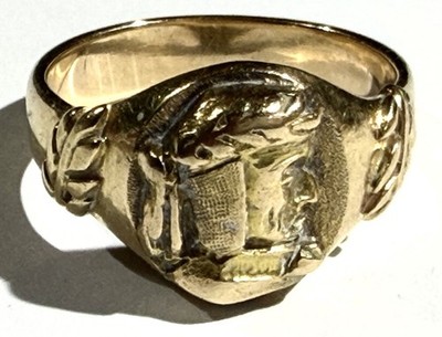 DANTE ALIGHIERI : Vintage 14K SOLID GOLD Ring   ONE OF A KIND After Gustav Dore