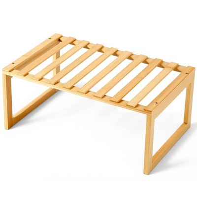 1 Pcs Kitchen Cabinet Organizer Bamboo Bookshelf Bamboo Kitchen Shelves, Rect...